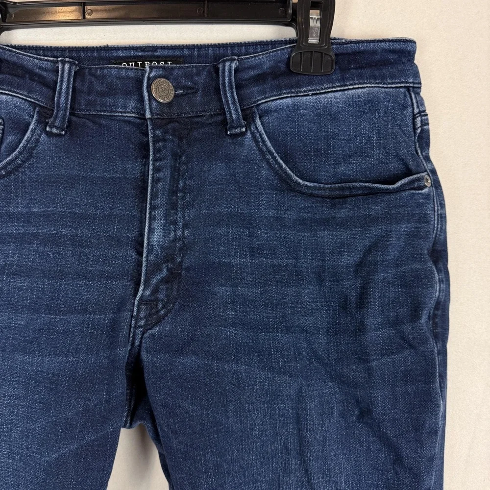 Outpost‎ Makers Jeans Mens 32x34 Blue Dark Wash Regular Straight Stretch Denim